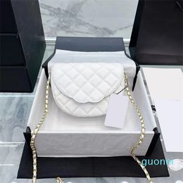 2024 Designer flap half clutch Cross body Bags Womens mens saddle tote handbag Lambskin quilted pochette Shoulder fashion Bags