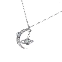 Pendant Necklaces 1Pc Wishing Star Necklace Chic Sweater Chain Street Po Prop (Silver)