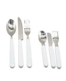 White PP plastic handle stainless steel Dinnerware Sets children039s spoon and fork children039s tableware set style versati2272149