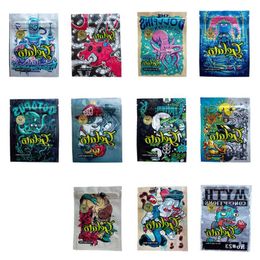 Zipper Package plastic bag empty packaging Mylar bags aluminium foil sour gelato octopus myth net wt 35g wholesale Isfgb