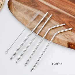 6/8/10/12MM Bend Straight Stainless Steel Straw 8.5/9.5/10.5 Long Straw LL