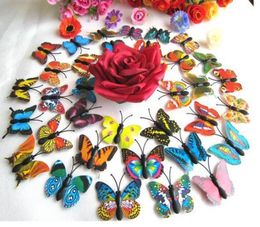 4cm Home Decoration Artificial 3D Butterfly Fridge Magnet Sticker Refrigerator Magnets KD5650456