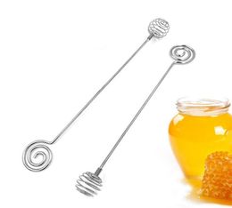 Stainless Steel Honey Dipper Stick Drizzle Honey With Ease Unique Spiral Shape Honey Stirrer No More Mess2442144