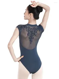 Stage Wear Hand Embroidered Leotards For Women Ballet Dance Clothes Adult American Clothing Gymnastics Bodysuit Tutu Ballerina Dress