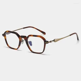 Sunglasses Frames Ultra-light Pure Titanium Square Glasses Frame Niche Fashion Multi-color Optics Prescription Myopia Full Men And Women