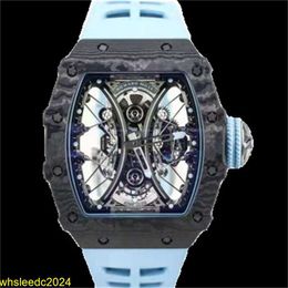Luxury Watch RichardMiler RM53-01 Men's Watches Polo Tourbillon Full Hollow Watch 44.50 x 49.94 Manual HBZA