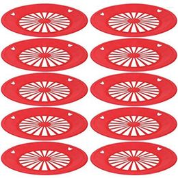 Plates 10 Pcs Reusable Plastic Paper Plate Holder For Party BBQ And Picnic Round Trays Barbecue Dinnerware