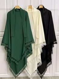 Ethnic Clothing Ramadan Long Khimar Abaya Dubai Turkey Islam Muslim Lace Hijab Dress Prayer Clothes Abayas For Women Kebaya Robe Femme