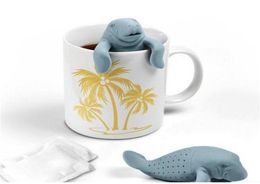 Manatee shape Silicone tea strainer fixing bag teabag tea filter tea spoon teastrainer Eco friendly and reusable ST2802844102