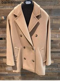 Wool Coat Maxmaras Arona Top Quality Italy 2023 Autumn/Winter Short 101801 GUINEA REBUS