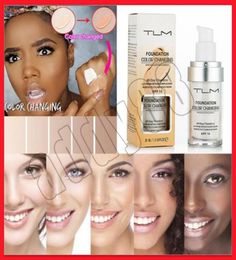 NEW Face Makeup TLM Liquid Foundation Colour Changing All Day 30ml Change To Your Skin Tone By Blending Concealer4946362