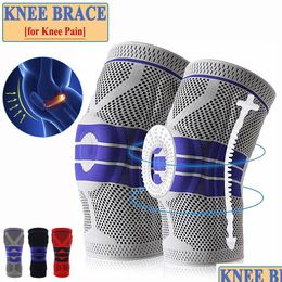 Elbow Knee Pads Brace For Men Women Sile Gel Spring Support Workout Meniscus Tear Joint Pain Relief Compression Sleeve Drop Delivery S Otqzo