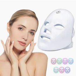 LED Touchscreen Rejuvenation Mask 7 Colours Facial LED Light Therapy, USB Rechargeable Beauty Device