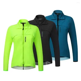 Racing Sets Women's Windproof And Warm Cycling Windbreaker Vest With Detachable Design Water-repellent Jacket