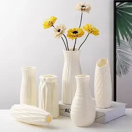 Vases Nordic Plastic Home Flower Arrangements Modern Creative And Minimalist Decorations For Living Rooms