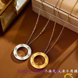 Car tires's Pendant Necklac Best sell Birthday Christmas Gift Light luxury high end full zircon cake necklace sweater accessories With Original Box