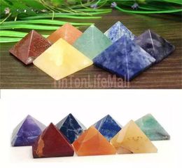 Pendants Pyramid Natural Stone Crystal Healing Wicca Spirituality Carvings Stone Craft Square Quartz Turquoise Gemstone Carnelian 7895721