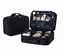 Women Professional Cosmetic Bag Large Waterproof Travel Makeup Bag Trunk Zipper Make Up Organiser Storage Pouch Toiletry Kit Box8363574