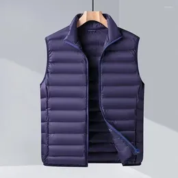 Men's Vests Autumn And Winter Korean Edition Slim Fit Solid Color Standing Collar Cotton Horse Clip