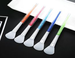 Colourful Silicone Face Mask Brush for Facials Hairless Applicator Tools Rhinestone Handle 2742115