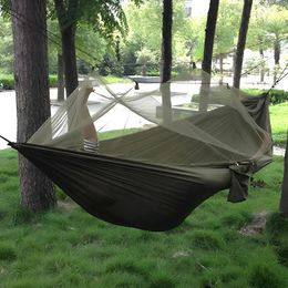 12 Person Hammock Outdoor Camping With Mosquito Net High Strength Parachute Swing Bed For 240109