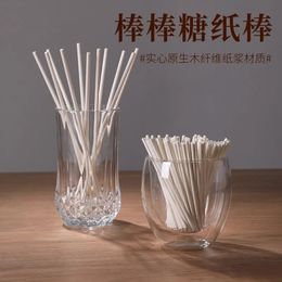 1000Pcs Food-Grade Lollipop Paper Stick Safe White Cake Pop Sucker Sticks For Chocolate Sugar Candy Lollypop DIY Mold Bakeware Tool