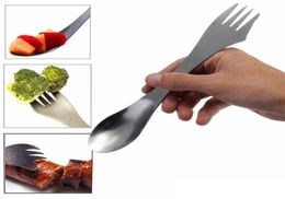 Fork spoon spork 3 in 1 tableware Stainless steel cutlery utensil combo Kitchen outdoor picnic scoopknifefork set wcw5769257024