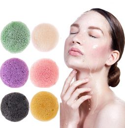 6 Colors Natural Konjac Konnyaku Sponge Cleanser Wash Cosmetic Puff Gentle Cleansing Facial Sponges Makeup Tools Wash Face Puff4465067