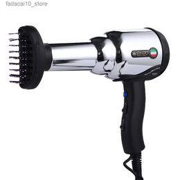 Hair Dryers Professional 8000W Hair Dryer Diffuser Powerful Blow Dryer Brush AC Motor All Metal Strong Wind Barber Salon Tools Nozzle Q240109