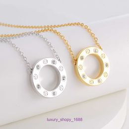 Pendant Necklace Car tires's Collar Designer Jewelry for women with simple circular necklaces autumn and winter girls accessorie With Original Box