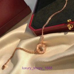 Car tires's necklace heart necklaces Jewellery pendants love series bracelet 925 sterling silver plated 18K gold diamond round cake With Original Box