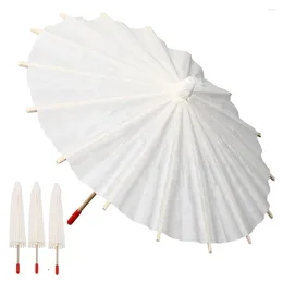 Umbrellas 4pcs DIY Umbrella Graffiti Blank Oil-paper Hand Painting Supply