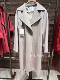 Wool Coat Luxury Maxmaras Manuelas camel Direct Mail Pure Cashmere Edition Long Lapel Lace Up 22 NewJ8E2