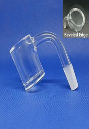 DHL Quartz Banger XL 25mm Nail Smoking 4mm Thick Bangers 10mm 14mm Male 90 Degree Frosted Joint Clear Bottom For Dab Rigs5250396