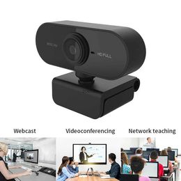 Webcams Full HD Computer Camera USB2.0 Auto Focus Webcam Online Chatting Computer Camera with Built-in Microphone 1.2M CableL240105