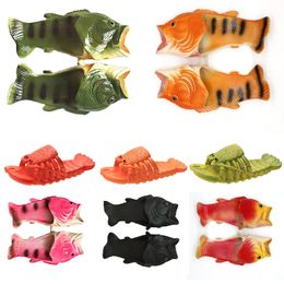 2024 kids Salted Fish Slippers Funny Fish Mouth Fish Shape Trend Same Style for Men and Women Lobster Funny Summer New Internet Celebrity Creative Funny