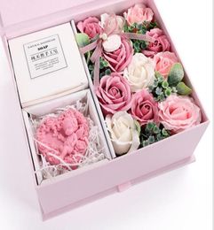Chinese Valentine039s Day Gift Soap Flower Gift Box Novelty Gift Rose Creative Soap Natural Plant Handmade Soap8693589