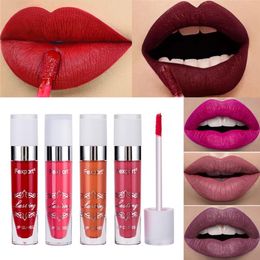 Fexport 12 Colours Matte Lipstick Red Velvet Lips Makeup Long Lasting Waterproof Lip Gloss Batom Cosmetics6122373