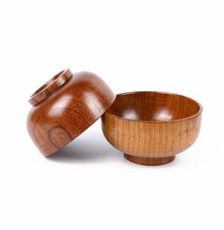 Natural Wooden Bowl Soup Rice Bowl Chinese Style Round Noodle Bowls Kitchen Tableware Food Containers WB23856103363