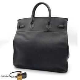 Custom Large Capacity Shoulder Bags Totes Business Handbags French Buckle 40cm/50cmHAC Leather Lychee Grain Calfskin Unisex Leather Bag