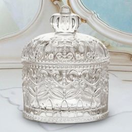 Storage Bottles Crown Glass Jar Candy For Necklaces Hair Accs