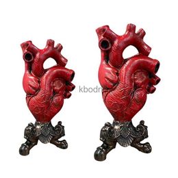 Planters Pots Creative Anatomical Heart Shape Vase Resin Flower Pot Desktop Sculpture Ornament Garden Planter Home Decor B03E YQ240109