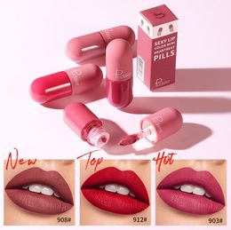 New 18 Colour Lip Gloss Mini Capsule Lip Glaze Waterproof Matte Long Lasting Liquid Lipstick Red Tint Easy To Wear Lipgloss2620235