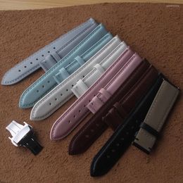 Watch Bands 14mm 16mm 18mm 20mm Soft Colours For Woman Calf Leather Strap Quick Release Brand Lady Watchband Bracelet