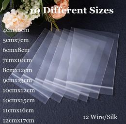 10Size PP PE Plastic Ziplock Reclosable Clear Plastic Transparent Bags 12 Wire Silk Zipper Bag with Zip Lock Seal Storage 100pcsl3723917