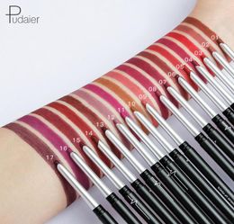 Pudaier Nude Pink Matte Lip liner Lip Pencil Smooth Easy to Wear Matt Lipstick Lips Contour Liner Eye Pencils Waterproof Makeup5558635