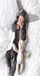 Onesies Baby Sleeping Ears Rabbit Romper RRA3572 Clothing Zipper Hooded Bodysuit Bag Infant Toddler Jumpsuits Babies Rompers Newbo9610597