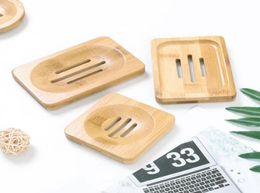 Quality Wooden Soap Dish Natural Bamboo Soap Dishes Holder Rack Plate Tray Multi Style Round Square Soap Container6156272