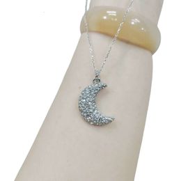 Swarovskis Necklace Designer Women Original Quality Pendant Necklaces Moon Necklace Female Sparkling Light Exquisite Single Moon