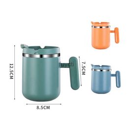 Mugs 450ML Coffee Mug Stainless Steel Thermos Cup Double Wall Insulated Cup Home Office Tumbler Coffee Cups With Cover Drinkware YQ240109